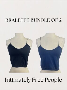 Free People Intimately Bralette Duo in Black & Navy